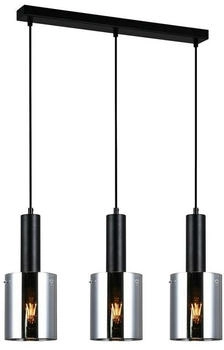 Italux PND-5581-3-BK+SG - Hängeleuchte an Schnur SARDO 3xE27/40W/230V schwarz (IT0618)