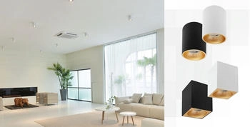 SpectrumLED LED Chloe Elemento GU10 schwarz Deckenleuchte max. 250V IP20 max. 50W eckig (SLIP005019)