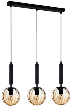 Italux PND-2324-3L BK+AMB - Hängeleuchte an Schnur RAVENA 3xE27/10W/230V schwarz (IT0605)