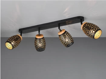 Trio Reality Leuchten Deckenspot BIDAR 4-flammig BHT 74x27x12 cm schwarz Strahler (R81574080)