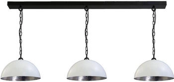 Masterlight Pendelleuchte Larino 3-flammig Stahl Weiß-Blattsilber 130x30cm [EEK: A+++]