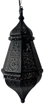 Marrakesch Orient & Mediterran Interior Deckenleuchte Orientalische Pendelleuchte Lampe Salma, H&auml;ngeleuchte, Deckenlampe, Handarbeit, Schwarz (am-21-10239)
