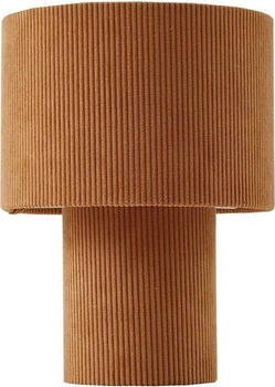 Lindby Tischleuchte Jone, hellbraun, Textil, 30 cm hoch, E27 (10030912)
