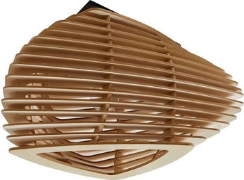 Lindby Deckenleuchte Sanza, 50 cm, Holz, geschwungen (10032627)