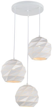 Italux PND-2424-3S-WH - Hängeleuchte an Schnur PALERMO 3xE27/40W/230V weiß (IT0594)