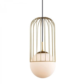 Italux MDM-3940/1 GD - Hängeleuchte an Schnur MATTY 1xE27/40W/230V 95,5 cm golden (IT0575)