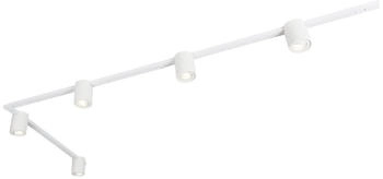 QAZQA Modernes Schienensystem weiß mit 5 Strahlern 1-phasig - Rondoo Up (107395)
