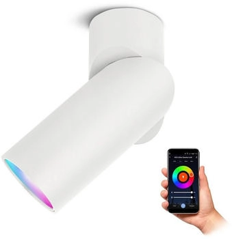 SSC-LUXon LED Aufbaustrahler TOBI-L Spot Aufbauleuchte schwenkbar weiss mit WiFi RGB LED GU10, RGB & Weißtöne, Energieeffizienzklasse F (März 2021)