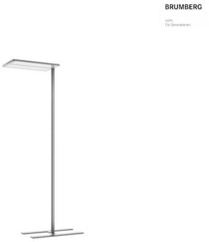 Brumberg LED Stehleuchte MELODY, IP20, 120W, 4000K, 15200lm, mit Bewegungsmelder, mit Schalter, silber (77412694ST)
