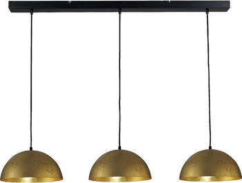 Masterlight Pendelleuchte Larino G&S 3-flammig Stahl Blattgold 100x30cm [EEK: A+++]