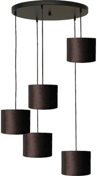 Masterlight Pendelleuchte Venus 5-flammig Samt Schwarz Ø60cm [EEK: A+++]