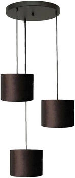 Masterlight Pendelleuchte Venus 3-flammig Samt Schwarz Ø45cm [EEK: A+++]