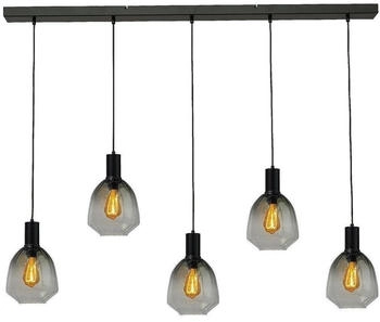 Masterlight Pendelleuchte Porto 5-flammig Glas Grün-Transparent 130x19cm [EEK: A+++]