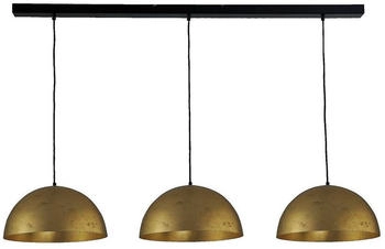 Masterlight Pendelleuchte Larino G&S 3-flammig Stahl Blattgold 130x40cm [EEK: A+++]