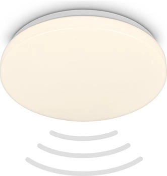 Briloner Leuchten Deckenleuchte 3827016, LED fest integriert, 2700K - Extra-Warmweiß, LED Badlampe 27 x 6,5 cm Weiß 12W Badleuchte Decke Badezimmer Küche