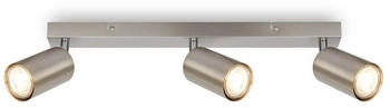 Briloner Leuchten Deckenleuchte 2172032, ohne Leuchtmittel, 2700K - Extra-Warmweiß, Deckenleuchte 44 cm Silberfarbig max. 9W GU10 Wohnzimmer Schlafzimmer