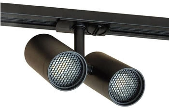 Lindby Stromschienenleuchte 'Linaro' (Modern) in Schwarz aus Aluminium (2 flammi
