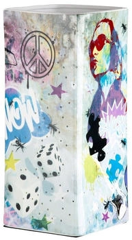 Gilde Tischleuchte Lampe Street Art - mehrfarbig - H. 28cm x B. 12,5cm (32049)