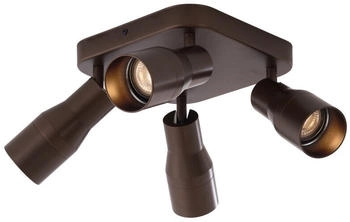 QAZQA Deckenstrahler quadratisch dunkelbronzefarben GU10 50 mm 4-flammig - Stanley (108462)