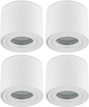 Sweet LED Aufbaustrahler Bad flach weiß Alu Deckenleuchte IP44 Aufbauspot 4err (4-SW-ARWH11)