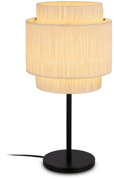 Briloner Papper Tischlampe, Bastschirm, Kabelschalter, Natur