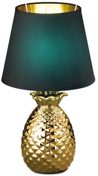 Trio RGB LED Textil Tisch Lampe Ananas Keramik Leuchte [EEK: F]