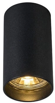 QAZQA Design Moderner Fleck schwarz - Tuba 1 I Wohnzimmer I Schlafzimmer - Stahl Zylinder - LED geeignet GU10 (92680)