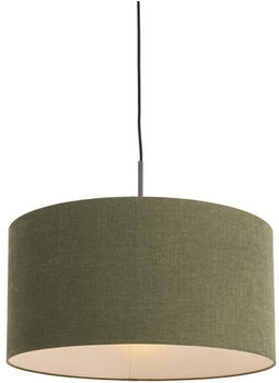QAZQA Hängelampe schwarz mit grünem Schirm 50 cm - Combi 1 (97054)