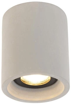 QAZQA Landhaus I Vintage Ländlicher runder Aufbaustraher Beton - Deep I Wohnzimmer I Schlafzimmer - SteinI Zylinder - LED geeignet GU10 (95023)