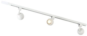 QAZQA Modern Schienensystme Gissi 3-flammig Spotbalken weiß I Wohnzimmer I Schlafzimmer - Aluminium Länglich - LED geeignet GU10 (92819)