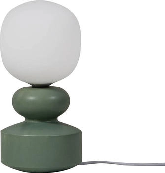 Lucande Tischleuchte Fidelo, weiß/grün, 38 cm, Glas, Keramik (10025874)