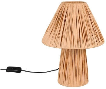 RL Reality Leuchten Tischleuchte, Leuchtmittel nicht inklusive, Nachttischlampe Tischlampe Leseleuchte Papier braun 2 flammig H 31 cm