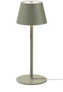 casa NOVA Akku LED-Tischlampe PROVENCE, H 31 cm - Grün - Metall - dimmbar (180.004938)