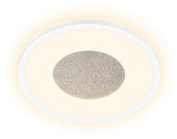Briloner Sufit Kristal LED Deckenlampe flach, Glitzerdekor, Backlight, Wei&szlig; (3849016)