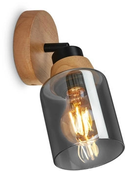 Briloner Leselampe, Wandleuchte Innen, Lampe, Wandlampe Innen, Schwenkbar, Wohnzimmerlampe, Schwarz (2485015)