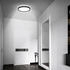 Briloner Move LED Deckenlampe mit Bewegungsmelder IP44, Bewegungsmelder, Indirektes Licht, 3m Reichweite, 120 Grad Erfassung, Schwarz, Ø24 x 3 cm (7524415)