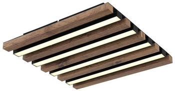 Globo GLOBO LED-Deckenleuchte HAYDEN 67347D1 schwarz Kunststoff Metall MDF B/H/L: ca. 30x5x30 cm 1 Brennstellen (145014)