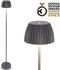 B.K.Licht Briloner Riffle Stehlampe - 4,2W, 400lm, Akku, LED, Dimmbar, Touch, German Design Award Winner 2025, Anthrazit