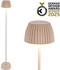 B.K.Licht Briloner Riffle Stehlampe - 4,2W, 400lm, Kabellos, LED, Dimmbar, Touch, German Design Award Winner 2025, Beige