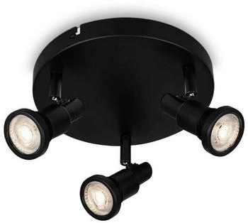 Briloner Leuchten - LED Deckenlampe Badezimmer, verstellbar, LED Deckenleuchte Bad, IP44, warmweiße Lichtfarbe, GU10, Schwarz, 210x106 (DxH), 2992-035R