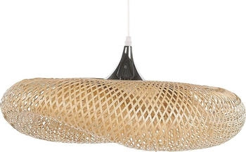 Beliani Hängeleuchte, Hellbraun, Holz, E27, 64x118x64 cm, , Innenbeleuchtung, Hängelampen, Pendelleuchten (800000471717)