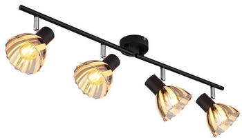 Globo Deckenleuchte, Glas, schwarz, Spots beweglich, L 70 cm (147391)