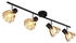 Globo Deckenleuchte, Glas, schwarz, Spots beweglich, L 70 cm (147391)