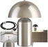 TecTake Kleine Retro-Tischlampe Kade, dimmbar - Nickel matt (405246)