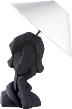 Gilde Tischleuchte Lampe Dame Jolie - schwarz - H. 50cm x B. 33cm x D. 38,5cm (37354)