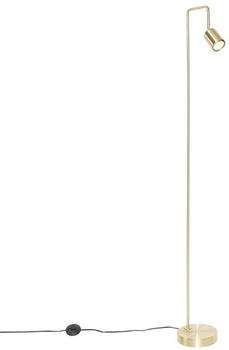 QAZQA Moderne Stehlampe Messing verstellbar - Java I Wohnzimmer I Schlafzimmer - Stahl Länglich - LED geeignet GU10 (105840)