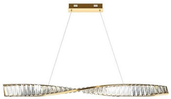 Licht-Erlebnisse Pendelleuchte MAREN, LED, Warmweiß, LED Metall H: max. 311,1 cm in Messing länglich 1900 lm G (115876)