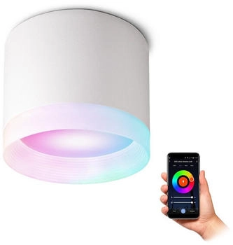 SSC-LUXon LED Aufbaustrahler Aufputz Deckenleuchte VORA weiß inkl. GX53 Smart LED RGBW, RGB & Weißtöne F (SSC-6079)
