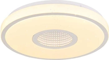 Globo LED Deckenleuchte, Metall, chrom wei&szlig;, D 38 cm (144882)