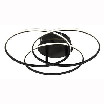 Globo LED Deckenleuchte, Alu, schwarz, neutralweiß, D 45,6 cm (147417)
